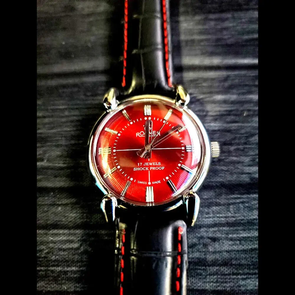 Vintage 60s Roamer Brevete Swiss Mens Manual‎ Wind Watch Serviced